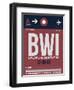 BWI Baltimore Luggage Tag 2-NaxArt-Framed Art Print