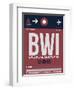 BWI Baltimore Luggage Tag 2-NaxArt-Framed Art Print