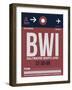 BWI Baltimore Luggage Tag 2-NaxArt-Framed Art Print