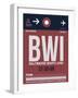 BWI Baltimore Luggage Tag 2-NaxArt-Framed Art Print