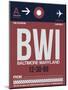 BWI Baltimore Luggage Tag 2-NaxArt-Mounted Art Print