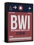 BWI Baltimore Luggage Tag 2-NaxArt-Framed Stretched Canvas