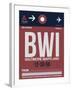 BWI Baltimore Luggage Tag 2-NaxArt-Framed Art Print