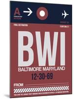 BWI Baltimore Luggage Tag 2-NaxArt-Mounted Art Print