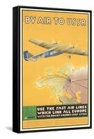 By Air to USSR Poster-null-Framed Stretched Canvas