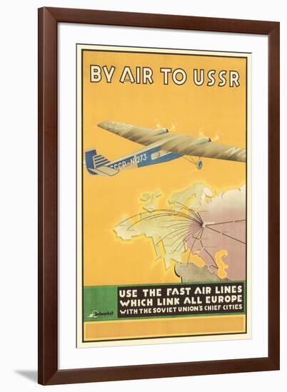 By Air to USSR Poster-null-Framed Art Print