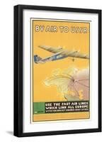 By Air to USSR Poster-null-Framed Art Print