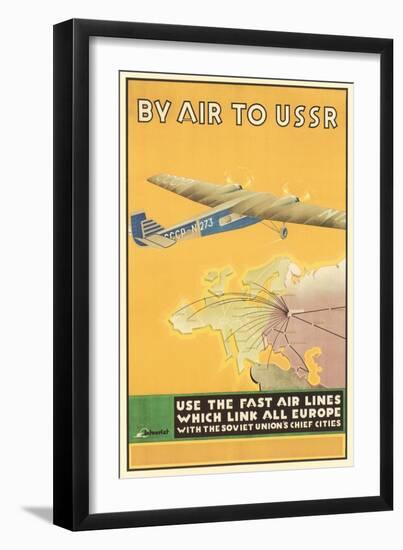 By Air to USSR Poster-null-Framed Art Print