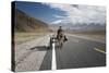 By Donkey on the Karakorum Highway-Reggy-Stretched Canvas