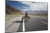 By Donkey on the Karakorum Highway-Reggy-Mounted Photographic Print