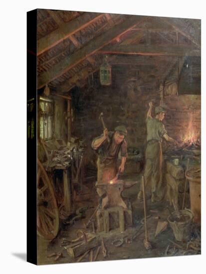 By Hammer and Hand, All Arts Doth Stand (The Forge)-William Banks Fortescue-Stretched Canvas