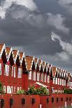 Houses in the yacht harbour of Ebeltoft, Denmark-By-Photographic Print