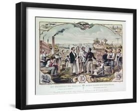 By Industry We Thrive, Published by Kimmel and Voigt, 1873-null-Framed Giclee Print