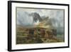 By Loch Treachlan, Glencoe, Morning Mists, 1907 (Oil on Canvas)-Louis Bosworth Hurt-Framed Giclee Print