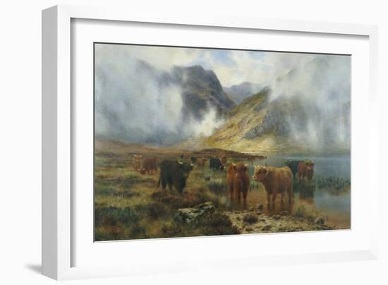 By Loch Treachlan, Glencoe, Morning Mists, 1907-Louis Bosworth Hurt-Framed Giclee Print