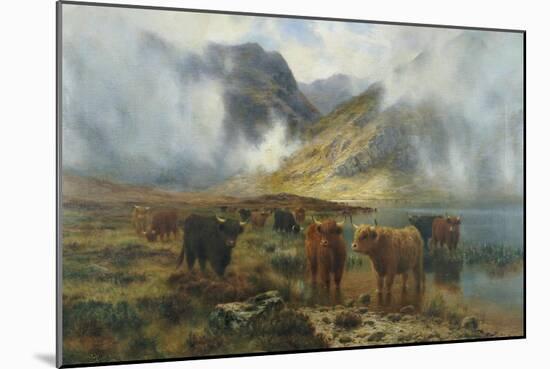 By Loch Treachlan, Glencoe, Morning Mists, 1907-Louis Bosworth Hurt-Mounted Giclee Print