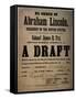 By Order of Abraham Lincoln... a Draft (Draft for 110 Men, Dedham, Mass.), 13th July 1863-null-Framed Stretched Canvas