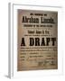 By Order of Abraham Lincoln... a Draft (Draft for 110 Men, Dedham, Mass.), 13th July 1863-null-Framed Giclee Print