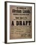 By Order of Abraham Lincoln... a Draft (Draft for 110 Men, Dedham, Mass.), 13th July 1863-null-Framed Giclee Print