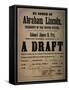 By Order of Abraham Lincoln... a Draft (Draft for 110 Men, Dedham, Mass.), 13th July 1863-null-Framed Stretched Canvas