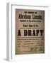 By Order of Abraham Lincoln... a Draft (Draft for 110 Men, Dedham, Mass.), 13th July 1863-null-Framed Giclee Print