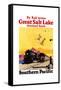 By Rail Across The Greal Salt Lake, Overland Route.-Maurice Logan-Framed Stretched Canvas