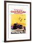 By Rail Across The Greal Salt Lake, Overland Route.-Maurice Logan-Framed Art Print