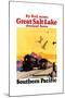 By Rail Across The Greal Salt Lake, Overland Route.-Maurice Logan-Mounted Art Print