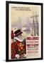 By Rail and Sea from Paris to Brighton or London Featuring a Beefeater and Tower Bridge 1 of 8-René Péan-Framed Art Print