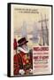 By Rail and Sea from Paris to Brighton or London Featuring a Beefeater and Tower Bridge 1 of 8-René Péan-Framed Stretched Canvas