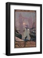 By Rail and Sea from Paris to Brighton or London Featuring the Thames and Tower Bridge-René Péan-Framed Photographic Print