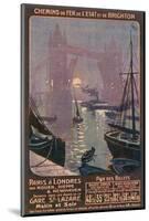 By Rail and Sea from Paris to Brighton or London Featuring the Thames and Tower Bridge-René Péan-Mounted Photographic Print