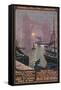 By Rail and Sea from Paris to Brighton or London Featuring the Thames and Tower Bridge-René Péan-Framed Stretched Canvas