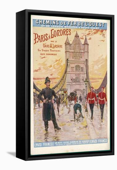 By Rail and Sea from Paris to Brighton or London-H. Gee-Framed Stretched Canvas