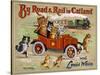 By Road and Rail in Catland, 20Th-Louis Wain-Stretched Canvas