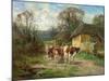 By the Barn-Charles James Adams-Mounted Giclee Print