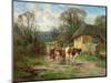 By the Barn-Charles James Adams-Mounted Premium Giclee Print