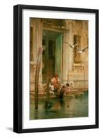 By the Canal, Venice-Marcus Stone-Framed Giclee Print