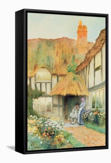 By the Cottage Door-Arthur Claude Strachan-Framed Stretched Canvas