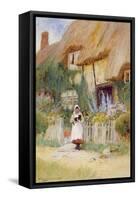 By the Cottage Gate-Arthur Claude Strachan-Framed Stretched Canvas