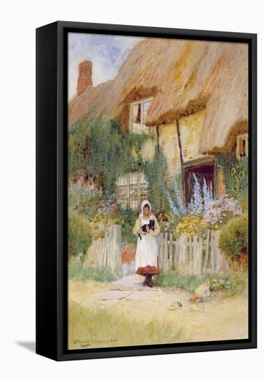 By the Cottage Gate-Arthur Claude Strachan-Framed Stretched Canvas