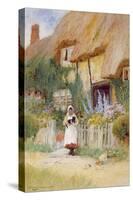 By the Cottage Gate-Arthur Claude Strachan-Stretched Canvas