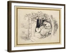 By the Cradle-Arthur Hughes-Framed Giclee Print