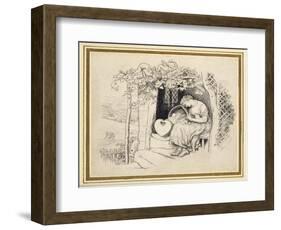 By the Cradle-Arthur Hughes-Framed Giclee Print