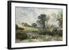 By the Duck Pond-Myles Birket Foster-Framed Giclee Print