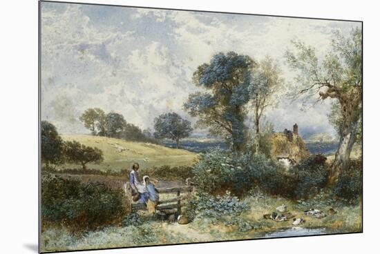 By the Duck Pond-Myles Birket Foster-Mounted Premium Giclee Print