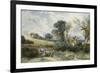 By the Duck Pond-Myles Birket Foster-Framed Giclee Print