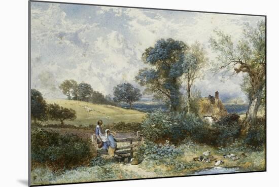 By the Duck Pond-Myles Birket Foster-Mounted Giclee Print