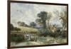 By the Duck Pond-Myles Birket Foster-Framed Giclee Print