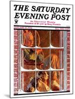 "By the Fire," Saturday Evening Post Cover, January 27, 1934-Walter Beach Humphrey-Mounted Giclee Print